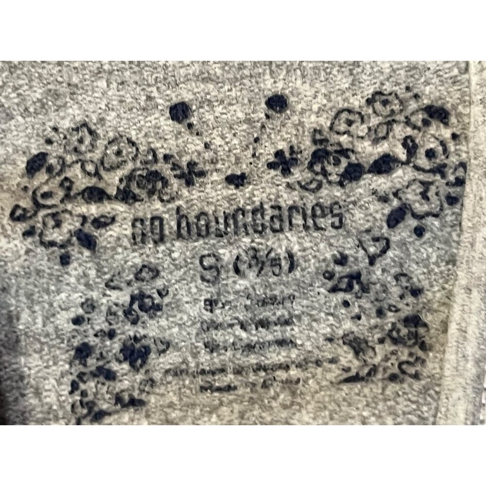 No Boundaries Cropped Sweatshirt Juniors S (3) Used Gray Blue Y2K - Picture 6 of 15
